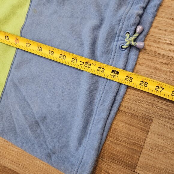 Vtg Lizwear Liz Claibirne Colorblock Sweatshirt Womens M Green Blue Collared - Picture 9 of 9